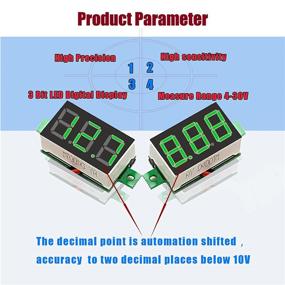 img 1 attached to DaFuRui Dc Voltage Display，6Pcs Mini Digital Voltmeter 0