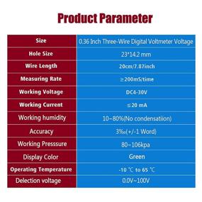 img 2 attached to DaFuRui Dc Voltage Display，6Pcs Mini Digital Voltmeter 0