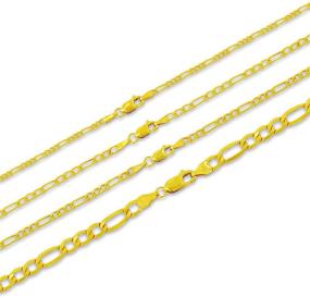 img 3 attached to Приобретайте универсальную цепочку или браслет PORI JEWELERS из 10-каратного золота "Фигаро" - доступно в 7 великолепных вариантах!