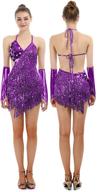 👗 iridescent sequin tassel latin dance dress - samba costumes for women, ballroom dresses by imucci логотип