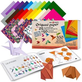 img 4 attached to 🎨 350 Origami Paper Kit with 300 Sheets, 50 Japanese Patterns, and Origami Book - Ideal Art Supplies for Kids (Ages 9-12)