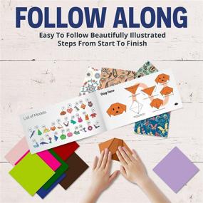 img 1 attached to 🎨 350 Origami Paper Kit with 300 Sheets, 50 Japanese Patterns, and Origami Book - Ideal Art Supplies for Kids (Ages 9-12)