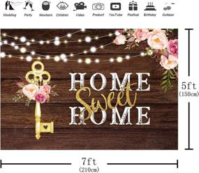 img 3 attached to Aperturee Home Sweet Home Key Housewarming Backdrop: Stunning Rustic Pink Floral Wooden Floor Photography Background for Party Decor, Bridal Shower, Wedding Photo Booth Props, and Cake Table Supplies