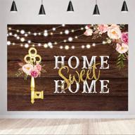 aperturee home sweet home key housewarming backdrop: stunning rustic pink floral wooden floor photography background for party decor, bridal shower, wedding photo booth props, and cake table supplies логотип