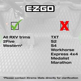 img 3 attached to 🚗 Xtreme Mats EZGO RXV Golf Cart Mat - Full Coverage Floor Liner, Fits EZGO RXV (2008+) & 2Five (2009+)