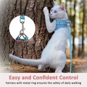 img 2 attached to Reflective Mesh Cat Vest - Escape Proof Kitten and Puppy Harness with Leash for Outdoor Walking - Comfort Fit, Lightweight, and Easy Control