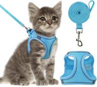 reflective mesh cat vest - escape proof kitten and puppy harness with leash for outdoor walking - comfort fit, lightweight, and easy control логотип