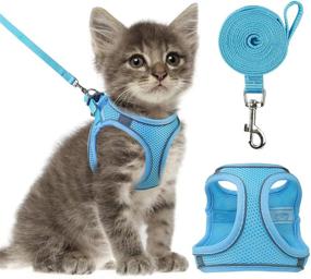 img 4 attached to Reflective Mesh Cat Vest - Escape Proof Kitten and Puppy Harness with Leash for Outdoor Walking - Comfort Fit, Lightweight, and Easy Control