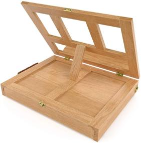 img 2 attached to 🎨 Arteza Tabletop Easel with Drawer and Palette, 13.38 x 10.25 x 2 Inches, Portable Beechwood Box for Art Supplies Storage, Ideal for Professional Artists and Hobby Painters