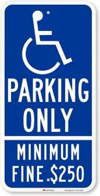 img 4 attached to 🚗 Reflective SmartSign for Exclusive Handicap Parking