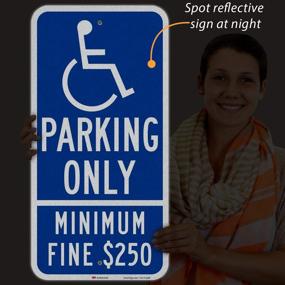 img 1 attached to 🚗 Reflective SmartSign for Exclusive Handicap Parking
