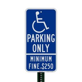 img 2 attached to 🚗 Reflective SmartSign for Exclusive Handicap Parking