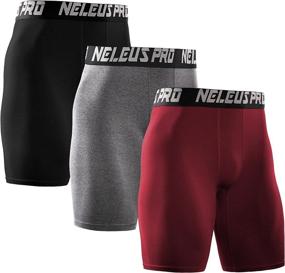 img 4 attached to Neleus Athletic Compression Short Black Sports & Fitness for Australian Rules Football