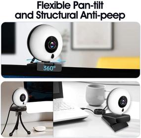 img 1 attached to 🎥 2K HD Webcam with Built-in Microphone, Easy Plug and Play, Adjustable 3-Level Brightness, Perfect for Skype, Twitter, Zoom, YouTube, Facebook, PC and Mac