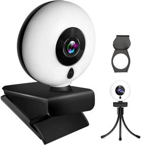 img 4 attached to 🎥 2K HD Webcam with Built-in Microphone, Easy Plug and Play, Adjustable 3-Level Brightness, Perfect for Skype, Twitter, Zoom, YouTube, Facebook, PC and Mac