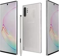 renewed samsung galaxy note 10 with 256gb storage in aura white for at&t customers logo