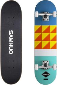 img 4 attached to SAMHUO Skateboards Complete Skateboard Outdoors