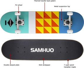 img 3 attached to SAMHUO Skateboards Complete Skateboard Outdoors