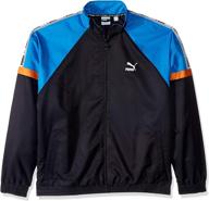 puma mens woven jacket black men's clothing logo