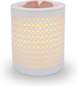 img 4 attached to 💗 HELIOS Electric Wax Melter with Dimmer Switch - White Ceramic Tart Burner for Fragrance Oils - Aromatherapy Lamp and Decorative Gift (Heart)