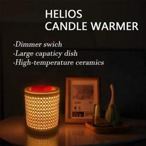 img 2 attached to 💗 HELIOS Electric Wax Melter with Dimmer Switch - White Ceramic Tart Burner for Fragrance Oils - Aromatherapy Lamp and Decorative Gift (Heart)