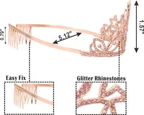 img 3 attached to 🎉 10th Birthday Gifts for Girls - Pink Birthday Tiara and Sash, Happy 10th Birthday Party Supplies, 10 & Fabulous Satin Sash with Glitter and Crystal Tiara Crown - Ideal 10th Birthday Party Accessories