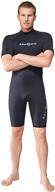🏊 neosport 3mm short wetsuit for men and women - ideal for scuba diving, snorkeling, and water sports - enhanced comfort, flexibility, and anatomical fit - includes internal key pocket and adjustable collar logo