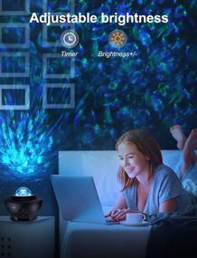 img 1 attached to YUNSOVA Star Projector - Ocean Wave Ceiling Light with 🌟 Speaker for Kids and Adults Bedroom/Decoration/Birthday/Party - Create a Starry Night Ambience