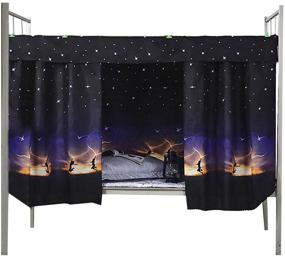 img 1 attached to 🛏️ Heidi Single Sleeper Bunk Bed Canopy Curtain with Blackout Cloth Mosquito Nets - Ideal for Student Dormitories and Bedding Tents
