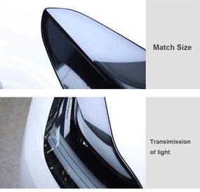 img 1 attached to 🚘 Premium Car Smoke Black TPU Headlight Protect Film Wrap for Tesla Model 3 2016-2019: Ensures Optimal Protection and Style Enhancement