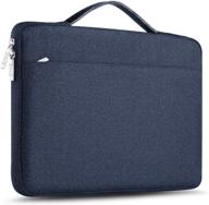 💼 zinz laptop sleeve 15-16 inch case briefcase, compatible with macbook pro 16/15.4 inch, surface book 2/1 15" super slim handbag - blue, spill-resistant design for most popular notebooks logo