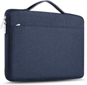 img 4 attached to 💼 ZINZ Laptop Sleeve 15-16 Inch Case Briefcase, Compatible with MacBook Pro 16/15.4 inch, Surface Book 2/1 15" Super Slim Handbag - Blue, Spill-Resistant Design for Most Popular Notebooks