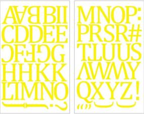 img 1 attached to Vibrant Camdon Polyvinyl Transfer Letters in Yellow for Bold and Eye-catching Designs
