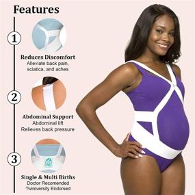 img 2 attached to 🤰 Prenatal Cradle - Medium Size (175-200 lbs) Maternity Support Brace | Award-Winning Pregnancy Back & Belly Pain Relief | Handmade in the USA