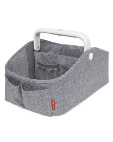 img 4 attached to 🏻 Skip Hop Diaper Caddy Organizer with Touch Sensor Night Light - Nursery Style, Heather Grey - 15x9.5x8.5 Inch (Pack of 1): Ultimate Nursery Organization Solution