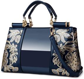 img 4 attached to 👜 Nevenka Top-Handle Patent Leather Fashion Handbags: Women's Handbags & Wallets