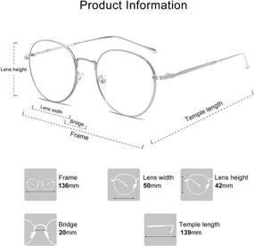 img 2 attached to SOJOS GLORY SJ5039 Anti Blue Ray Light Blocking Computer Game Glasses Eyeglasses - Retro Round Design