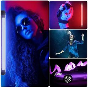img 2 attached to 💡 LuxCEO Handheld Photography Light Professional LED Video Light Wand 12 Lighting Modes, Stepless Dimming, High CRI≥95, IP68 Waterproof with 10400mAH Rechargeable Battery, 3000k-5750k Adjustable RGB Color Stick