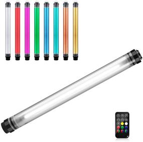 img 4 attached to 💡 LuxCEO Handheld Photography Light Professional LED Video Light Wand 12 Lighting Modes, Stepless Dimming, High CRI≥95, IP68 Waterproof with 10400mAH Rechargeable Battery, 3000k-5750k Adjustable RGB Color Stick
