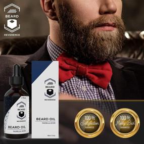 img 2 attached to Organic Vanilla Beard Oil - Natural Leave-In Conditioner with Argan 🧔 & Jojoba Oils - 2oz Size for Soft, Strong & Hydrated Beards