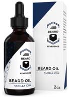 organic vanilla beard oil - natural leave-in conditioner with argan 🧔 & jojoba oils - 2oz size for soft, strong & hydrated beards logo