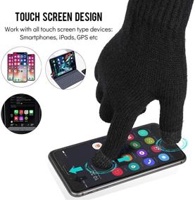 img 3 attached to 🔥 Winter Touchscreen Thermal Protective Accessories for Men from Cierto