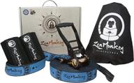 zenmonkey slackline kit: 60-foot easy setup for family, kids, and adults - includes tree protectors, carry bag, and instructions logo