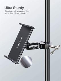 img 3 attached to Держатель металлического микрофона для iPad Elitehood: 360° вращение для максимальной универсальности