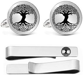 img 2 attached to Персонализированные запонки Kooer с гравировкой Tree Cufflinks