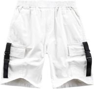 wiyoshy casual elastic waist shorts boys' clothing logo