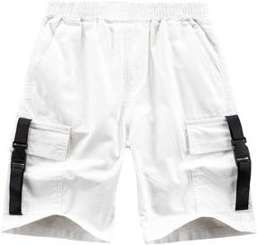 img 4 attached to WIYOSHY Casual Elastic Waist Shorts Boys' Clothing