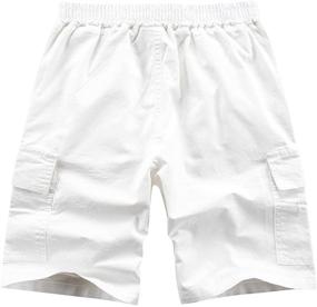 img 3 attached to WIYOSHY Casual Elastic Waist Shorts Boys' Clothing