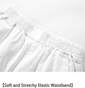 img 2 attached to WIYOSHY Casual Elastic Waist Shorts Boys' Clothing