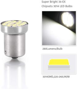 img 2 attached to 🔆 Luyed 5 x 500 Lumens 1156 3014 36-EX Chipsets LED Bulbs for RV Camper - Xenon White, Illuminates One Side with Adequate Illumination